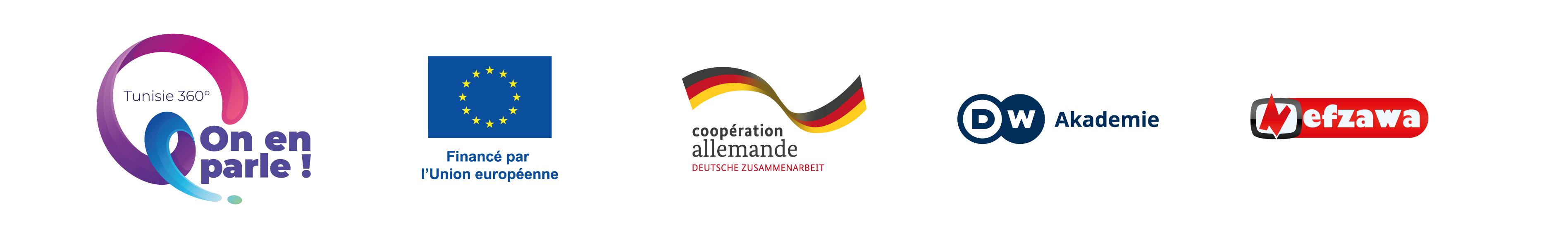 Partenaires : Tunisie 360 On en parle, Union europeenne, Cooperation allemande, DW Akademie, Nefzawa